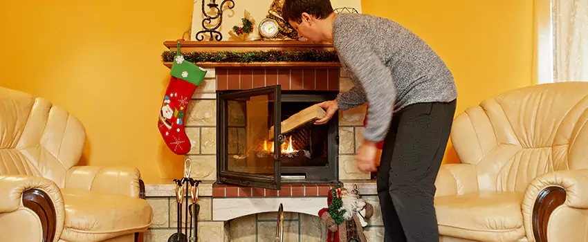 Rusted Metal Fireplace Restoration in Sunnyvale, California